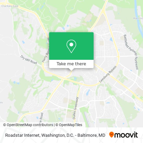 Mapa de Roadstar Internet