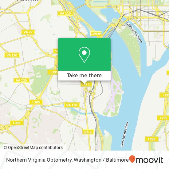 Northern Virginia Optometry map