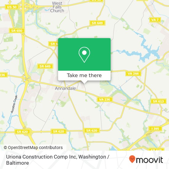 Uriona Construction Comp Inc map