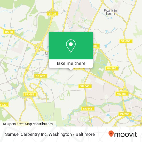 Mapa de Samuel Carpentry Inc