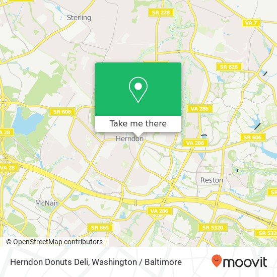 Mapa de Herndon Donuts Deli