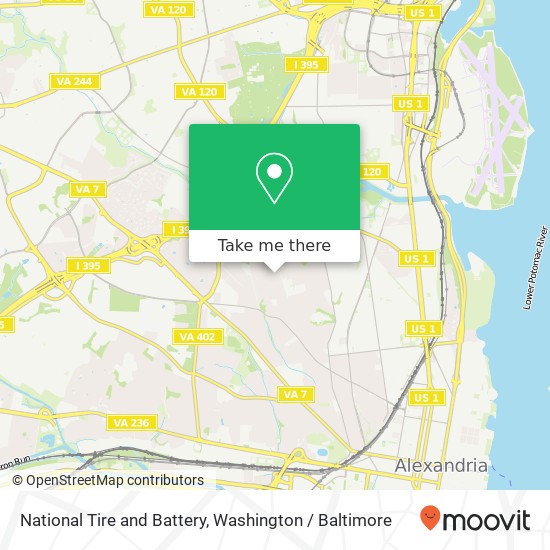 National Tire and Battery map