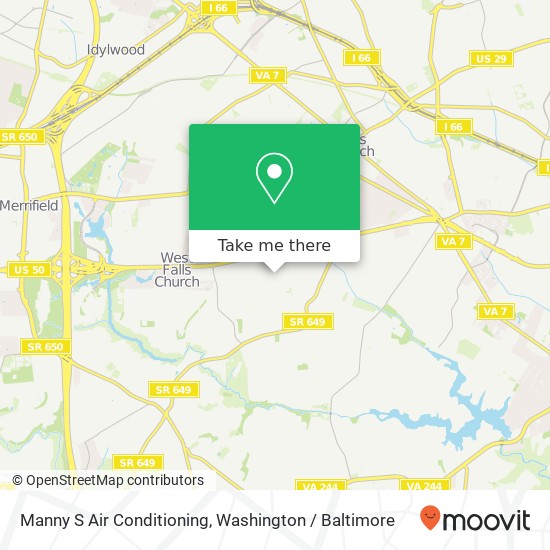 Manny S Air Conditioning map
