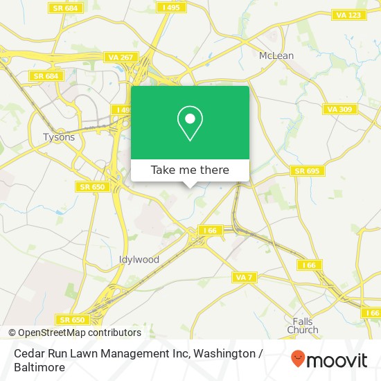 Mapa de Cedar Run Lawn Management Inc