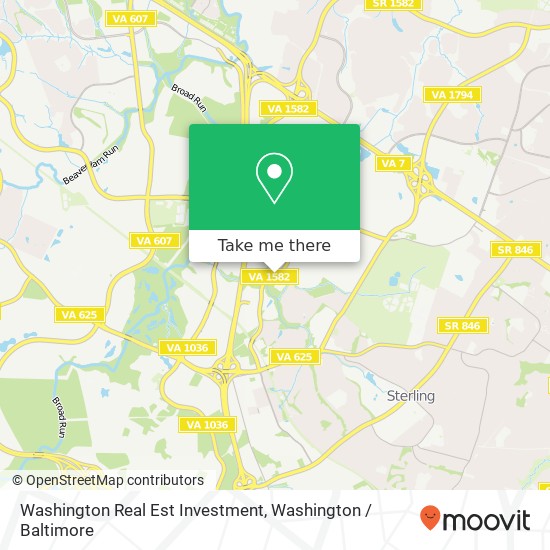 Mapa de Washington Real Est Investment