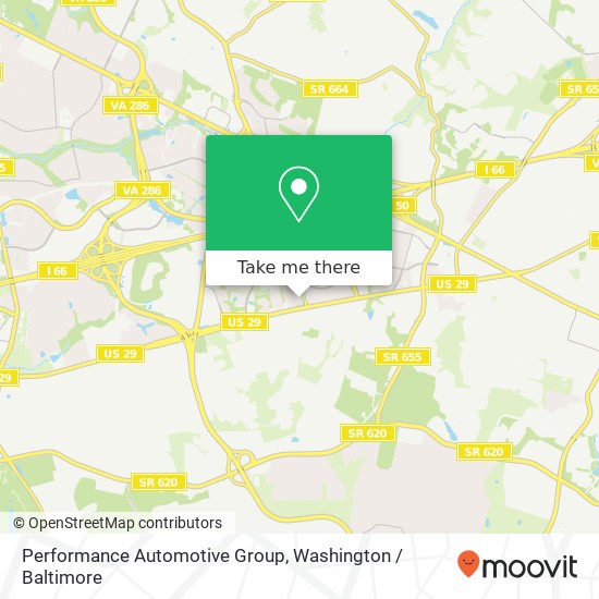 Mapa de Performance Automotive Group