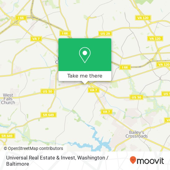 Universal Real Estate & Invest map