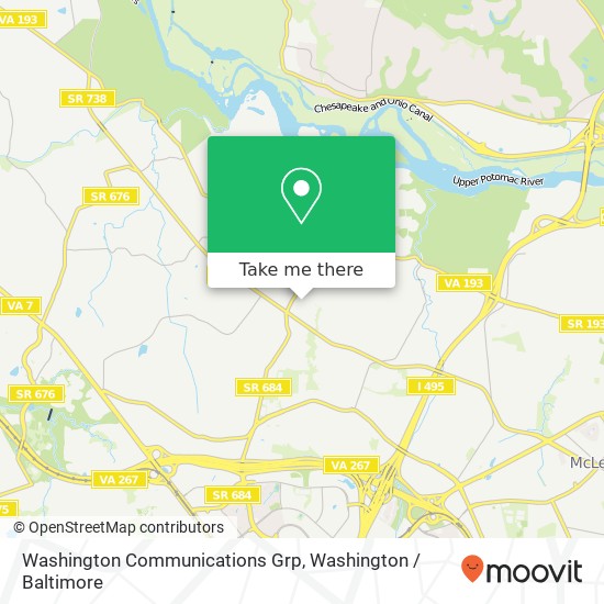 Mapa de Washington Communications Grp