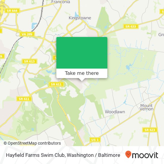 Hayfield Farms Swim Club map