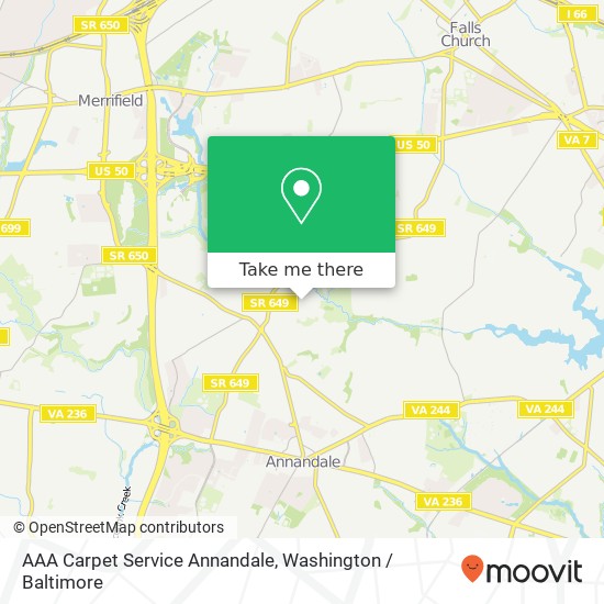 AAA Carpet Service Annandale map