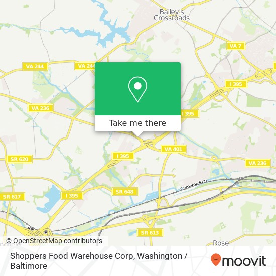 Shoppers Food Warehouse Corp map