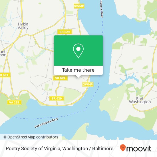 Poetry Society of Virginia map