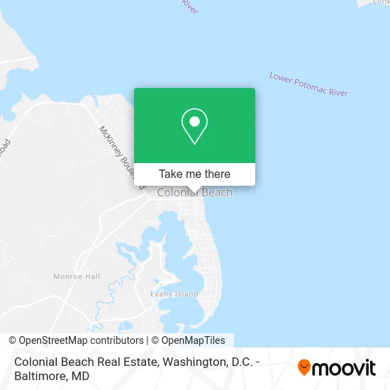 Colonial Beach Real Estate map