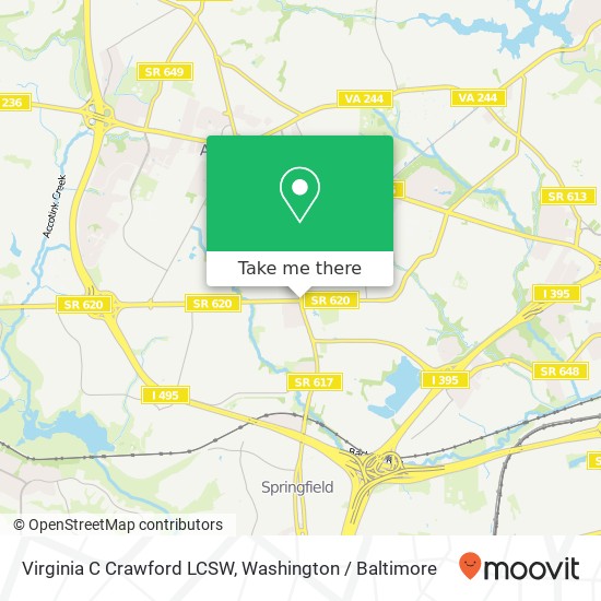 Virginia C Crawford LCSW map