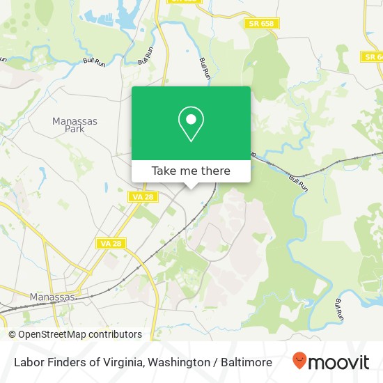Labor Finders of Virginia map