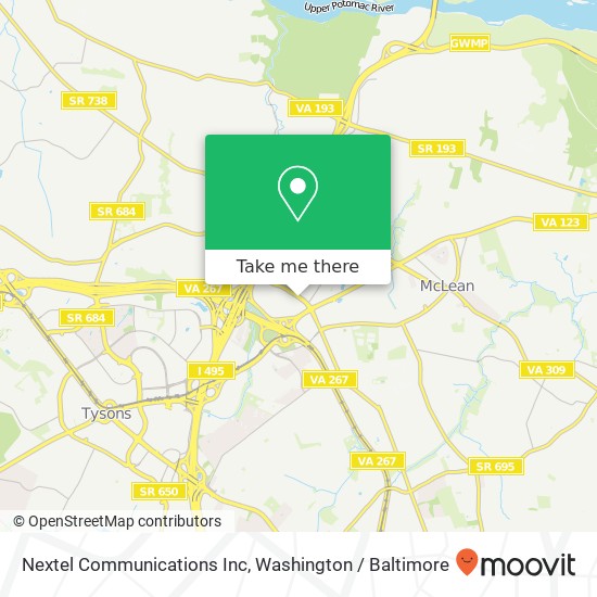 Mapa de Nextel Communications Inc