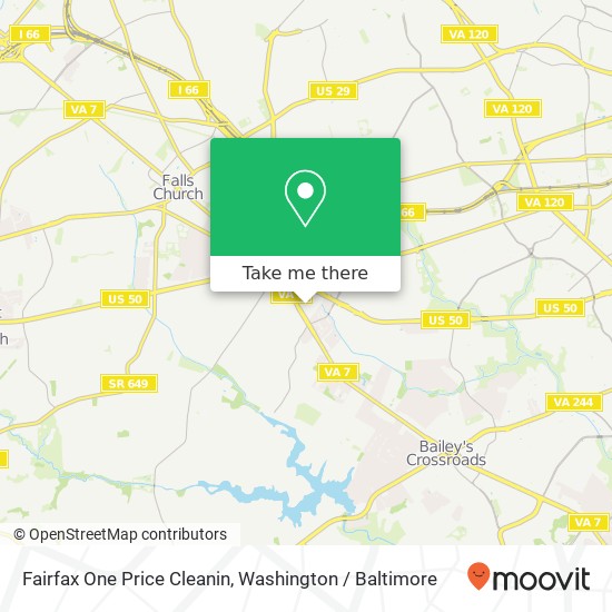 Mapa de Fairfax One Price Cleanin