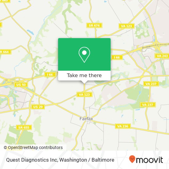 Mapa de Quest Diagnostics Inc