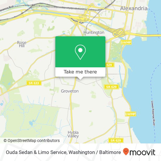 Mapa de Ouda Sedan & Limo Service