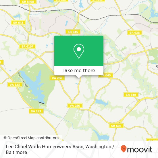 Mapa de Lee Chpel Wods Homeowners Assn