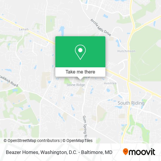 Beazer Homes map