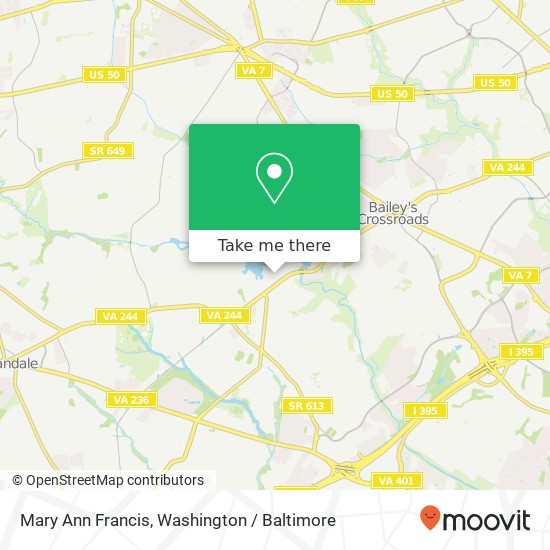 Mary Ann Francis map