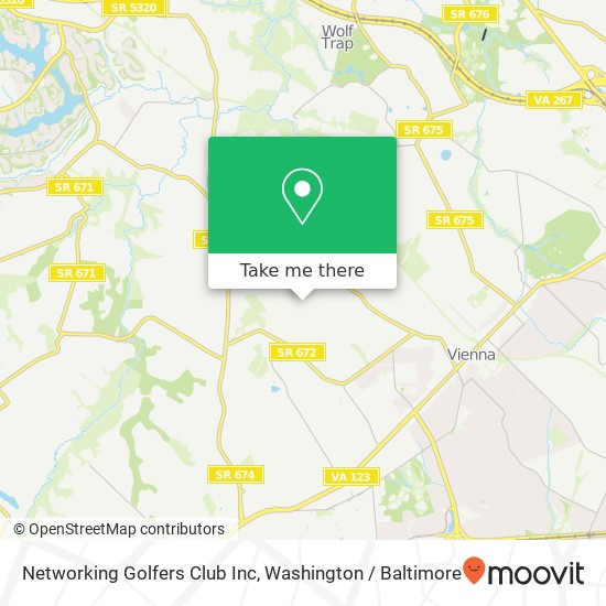 Networking Golfers Club Inc map