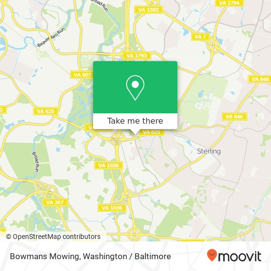 Bowmans Mowing map