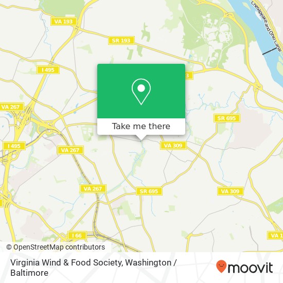 Virginia Wind & Food Society map