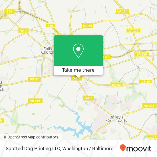 Mapa de Spotted Dog Printing LLC