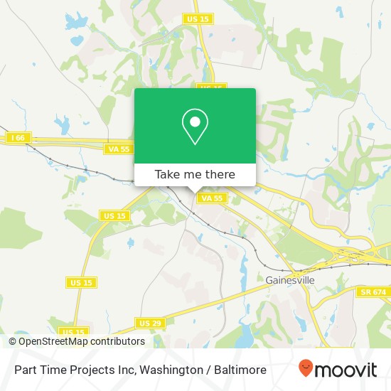 Part Time Projects Inc map