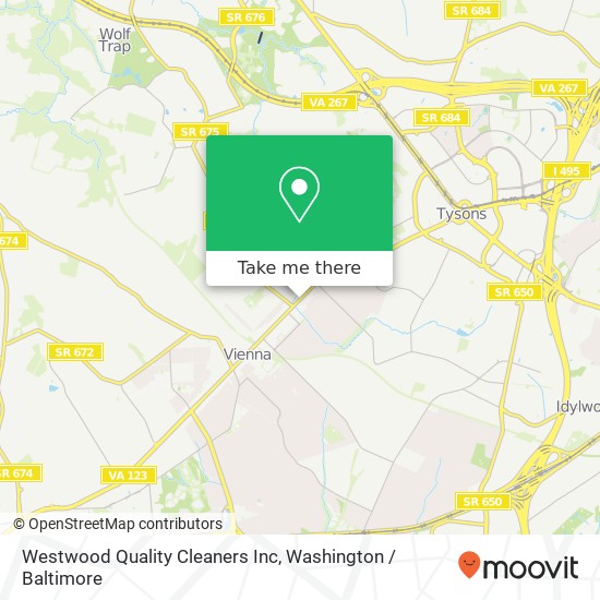 Mapa de Westwood Quality Cleaners Inc