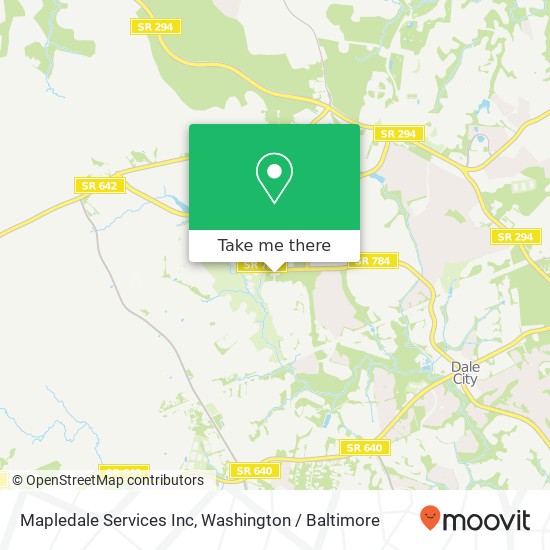 Mapa de Mapledale Services Inc