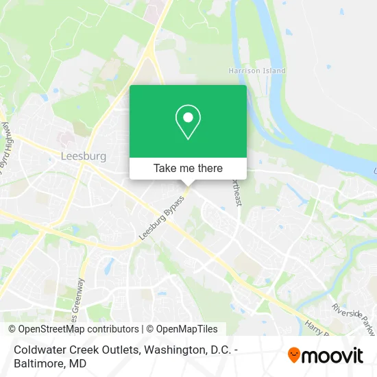 Coldwater Creek Outlets map