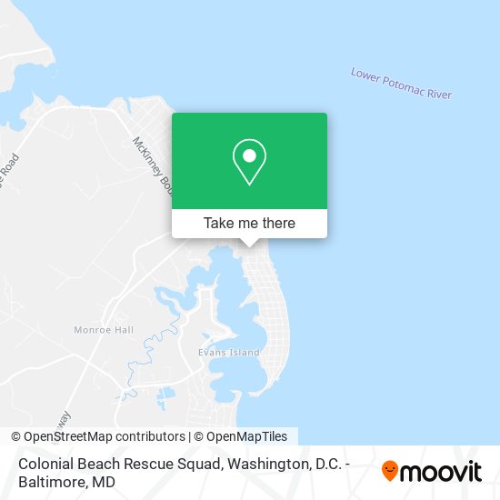 Colonial Beach Rescue Squad map