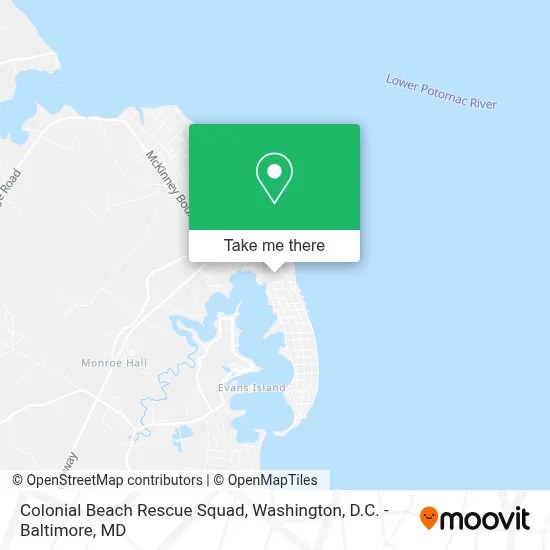 Colonial Beach Rescue Squad map