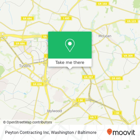 Peyton Contracting Inc map