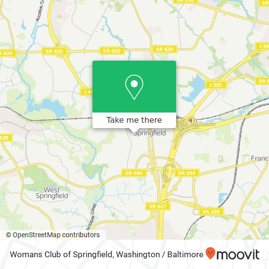 Womans Club of Springfield map
