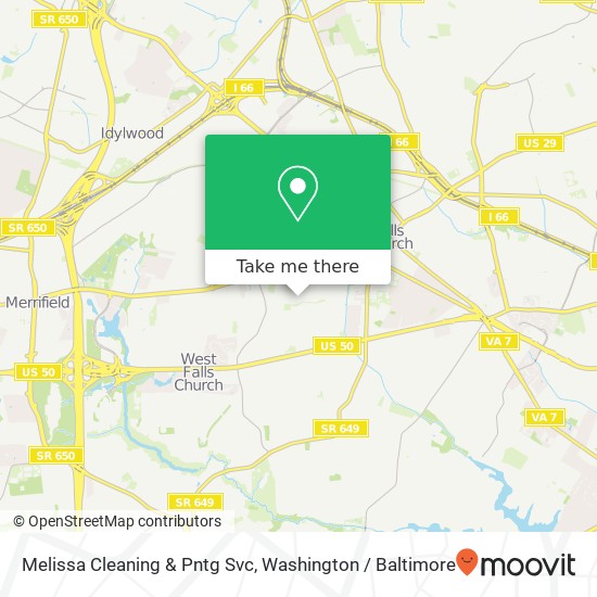 Melissa Cleaning & Pntg Svc map