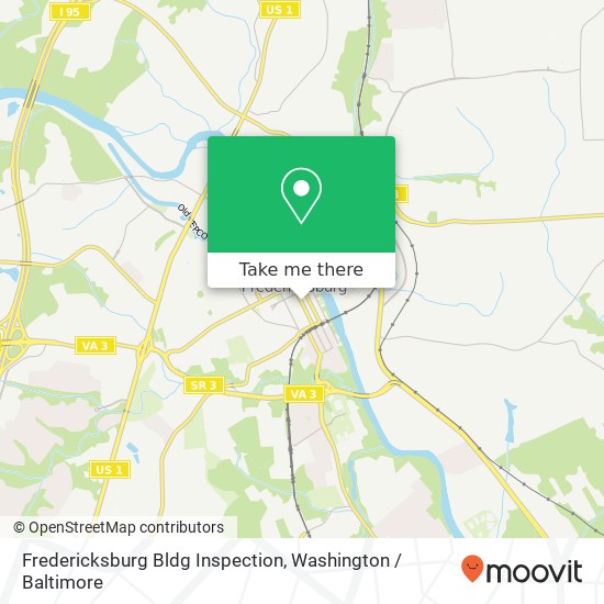 Mapa de Fredericksburg Bldg Inspection