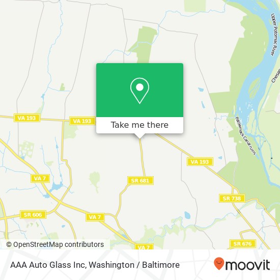 AAA Auto Glass Inc map