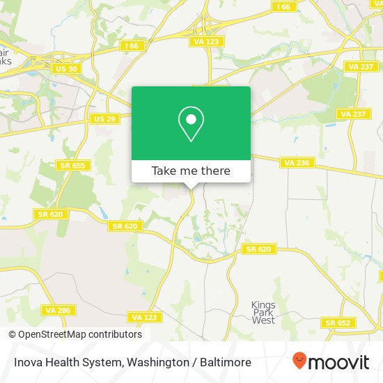 Inova Health System map