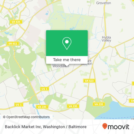 Backlick Market Inc map