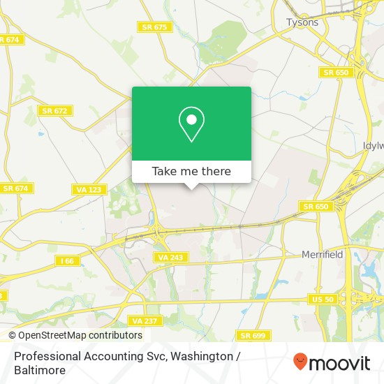 Professional Accounting Svc map