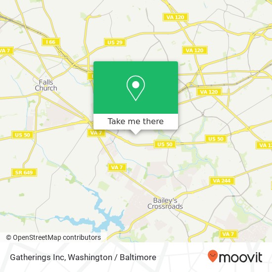 Gatherings Inc map
