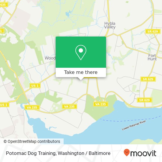 Mapa de Potomac Dog Training