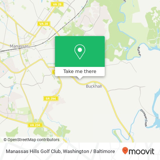 Mapa de Manassas Hills Golf Club