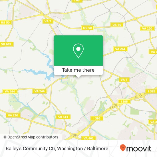 Bailey's Community Ctr map