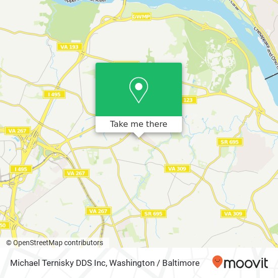 Michael Ternisky DDS Inc map