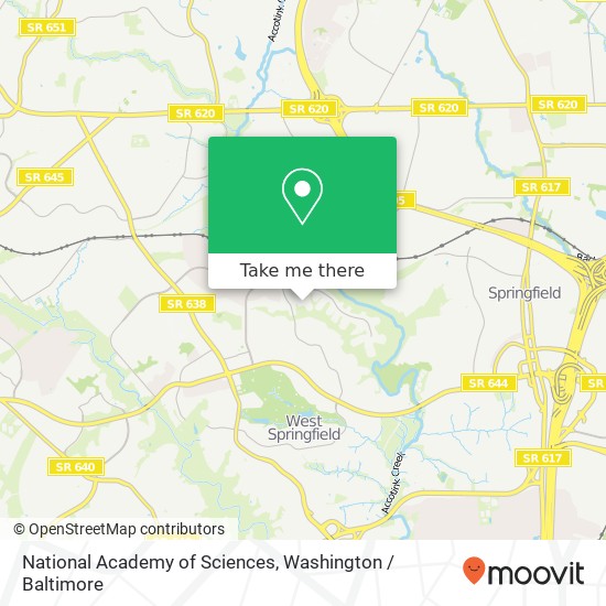 National Academy of Sciences map